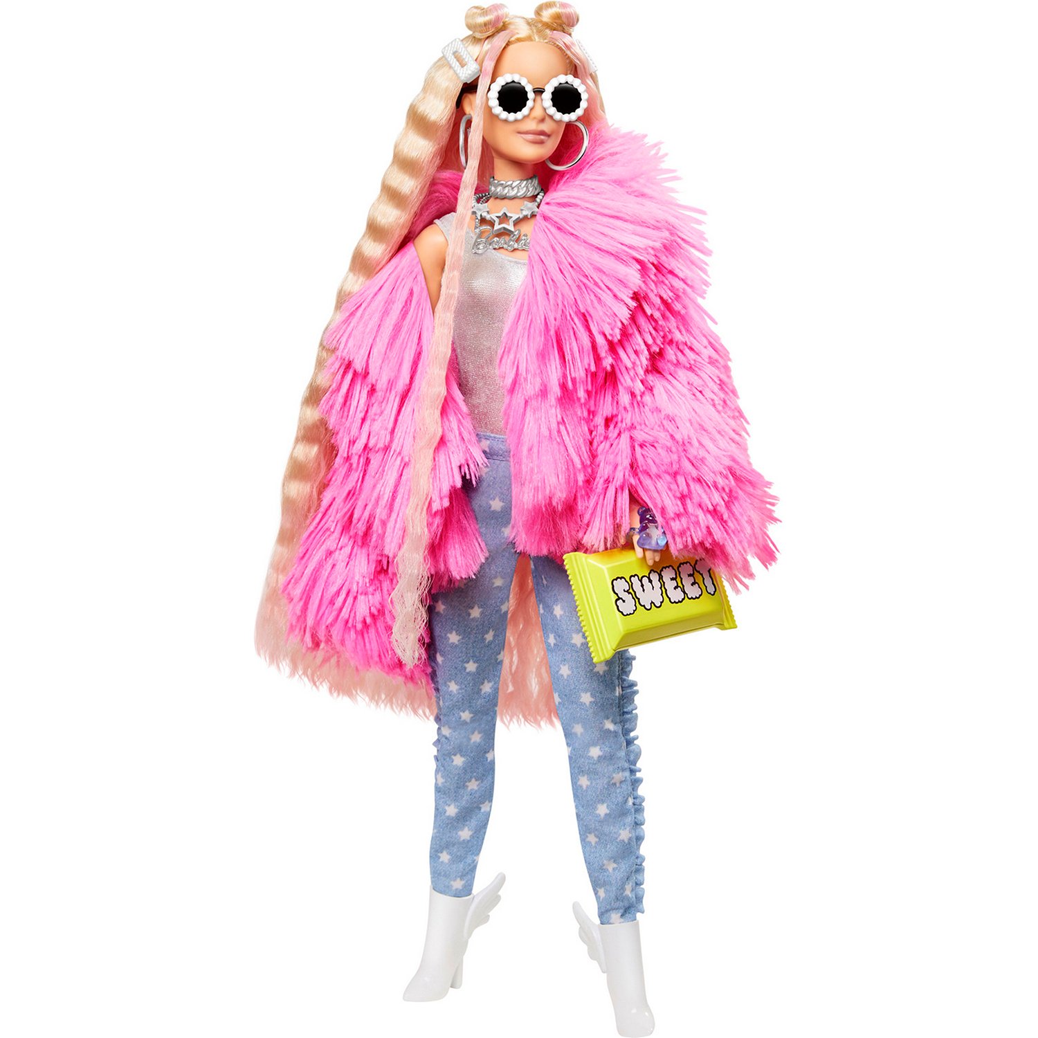 Кукла Barbie Экстра в розовой куртке GRN28 - фото 4