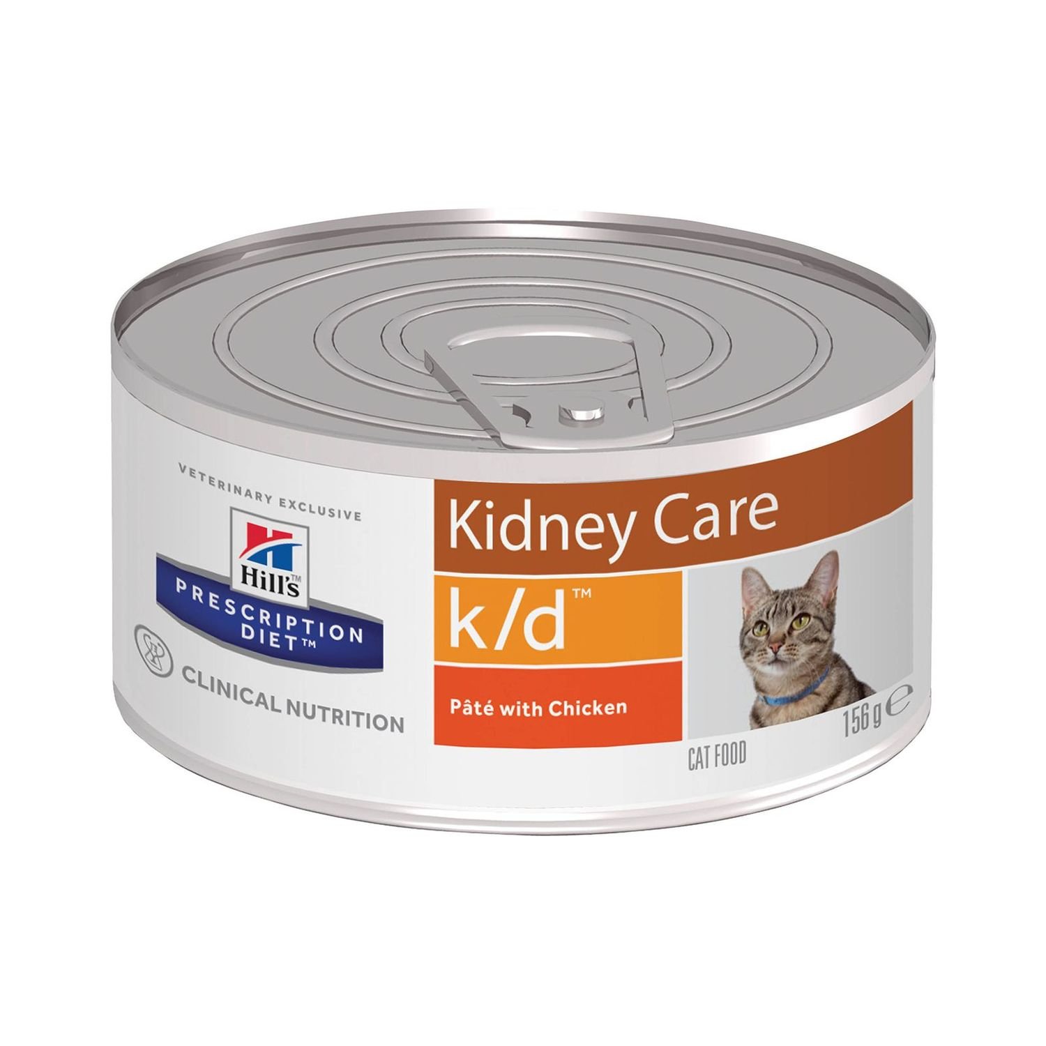 Корм для кошек HILLS 156г Prescription Diet k/d Kidney Care для почек с курицей консервированный - фото 1