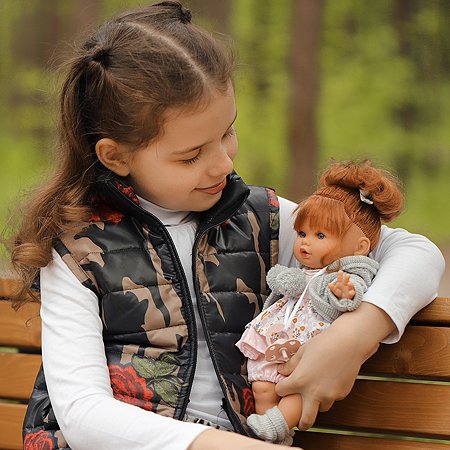 Кукла озвученная Antonio Juan Ава в сером 30 см плачет мягконабивная - фото 6