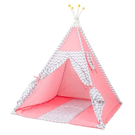 Палатка-вигвам Polini kids Зигзаг Розовая