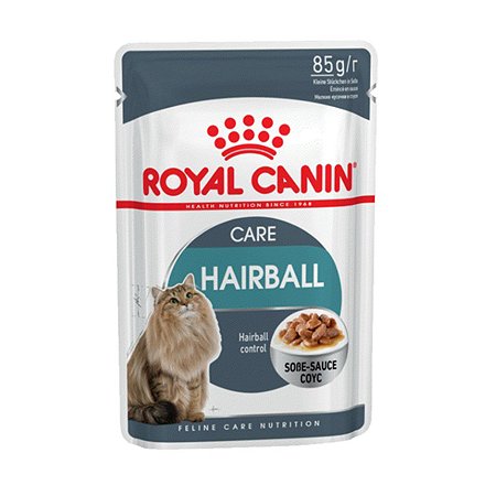 Корм влажный для кошек ROYAL CANIN Hairball Care 85г соус в целях профилактики образования волосяных комочков в желудочно-кишечном тракте пауч