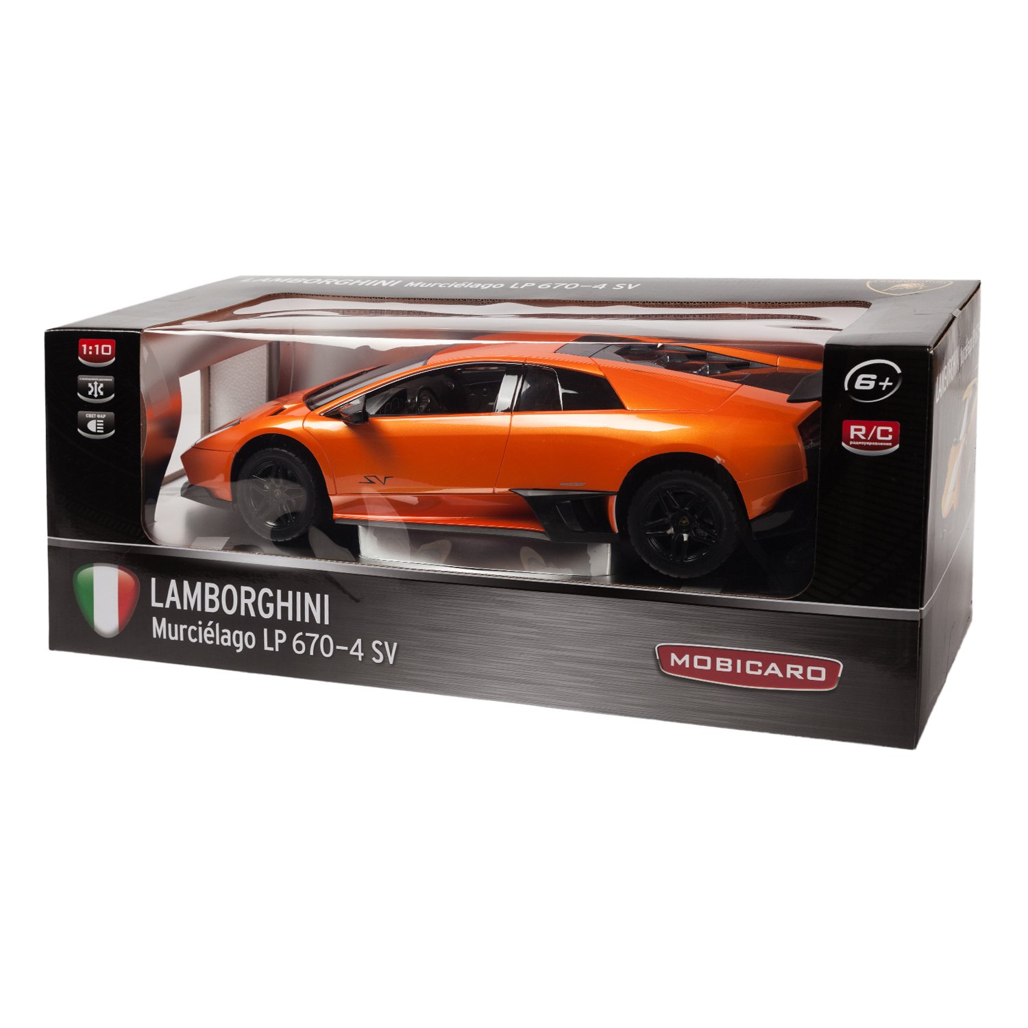 Машинка радиоуправляемая Mobicaro Lamborghini LP670 1:10 Оранжевая - фото 3