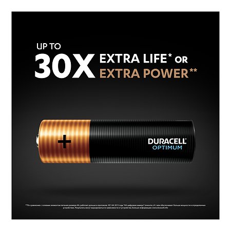 Батарейки Duracell Optimum AA 8шт 5014069 - фото 3