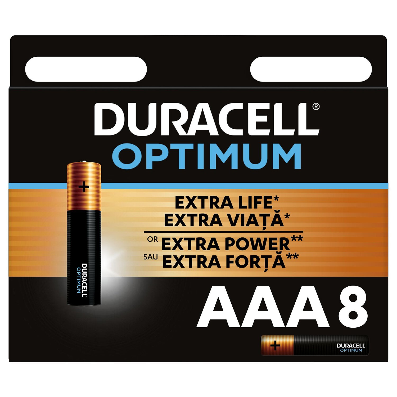 Батарейки Duracell Optimum AAA 8шт 5014070 - фото 1
