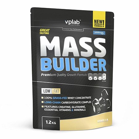 Гейнер VPLAB Mass Builder ваниль 1.2кг - фото 1
