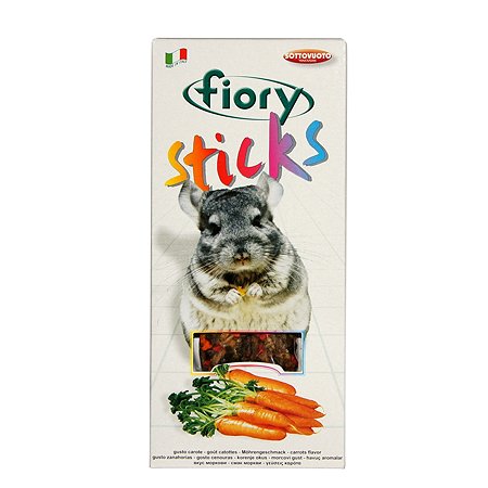 Лакомство для шиншилл Fiory Sticks Палочки с морковью 40г 2шт