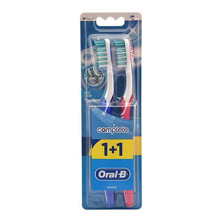 Зубная щетка Oral-B +1шт Комплексная чистка 40 Сред.H156