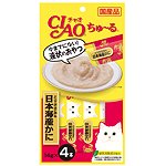 Лакомство для кошек INABA Ciao Churu куриное филе с японским крабом пюре 14г*4