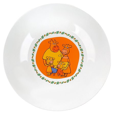 Набор посуды УМка Оранжевая корова стеклянный 3предмета 304741 - фото 3