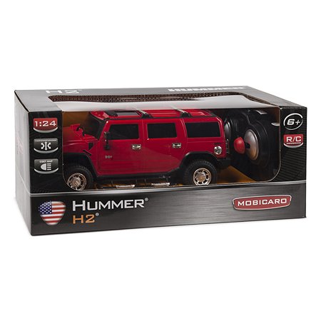 Машинка радиоуправляемая Mobicaro Hummer H2 1:24 Красная - фото 3