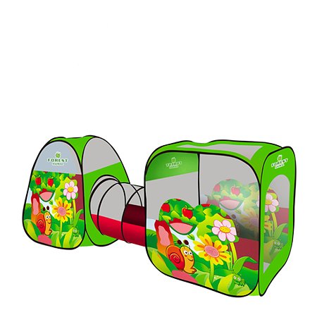 Палатка Наша Игрушка игровая с туннелем Веселая улитка в сумке на молнии