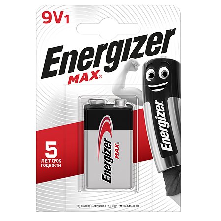 Батарейка Energizer MAX 9V 1 шт щелочная Крона - фото 1