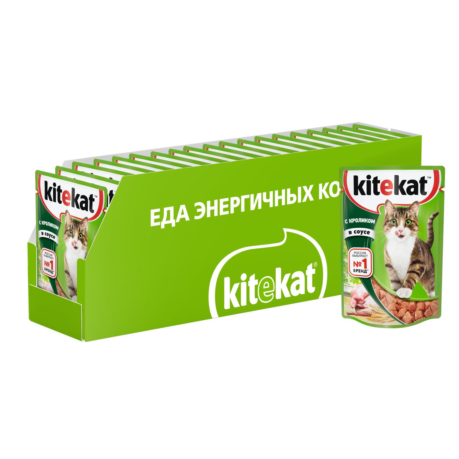 Корм влажный для кошек KiteKat 85г кролик в соусе пауч - фото 4