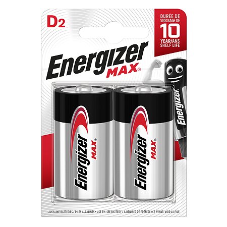 Батарейки Energizer MAX D/LR20 2 шт щелочные - фото 1