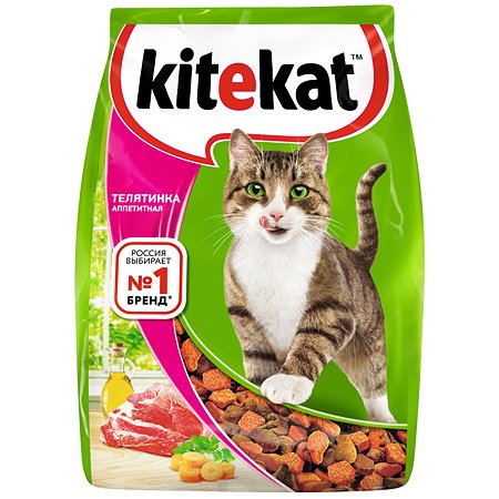 Корм сухой для кошек KiteKat 350г аппетитная телятинка