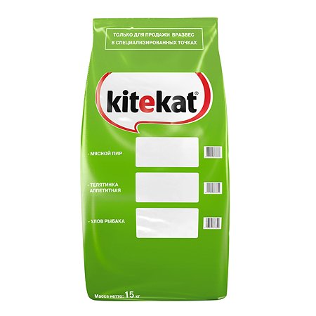 Корм сухой для кошек KiteKat 15кг Улов рыбака