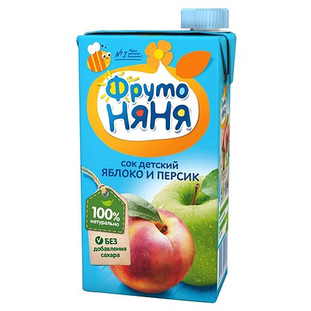 Сок ФрутоНяня из яблок и персиков 0,5 л от 3 лет - фото 1