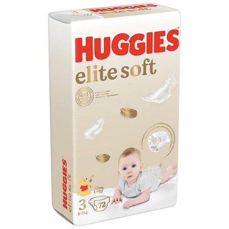 Подгузники Huggies Elite Soft 3 5-9кг 72шт - фото 2