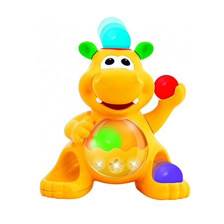 Игрушка развивающая Kiddieland Забавный бегемот с шарами 049890 - фото 1