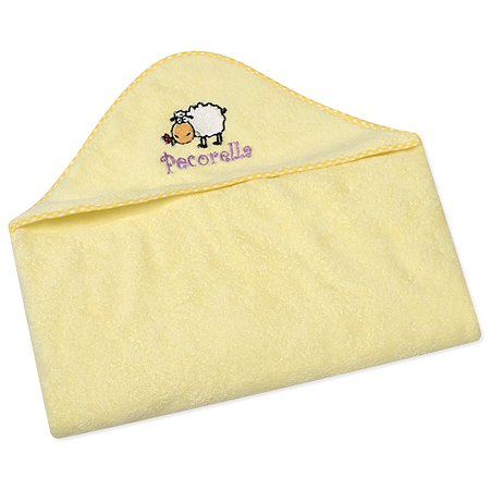Полотенце с капюшоном Pecorella Желтое