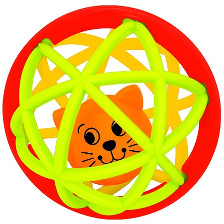 Погремушка Kiddieland Мяч с котенком 049858 - фото 1