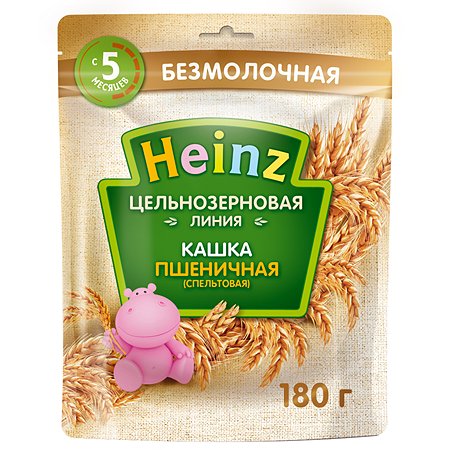 Каша Heinz цельнозерновая пшеничная 180г с 5 месяцев