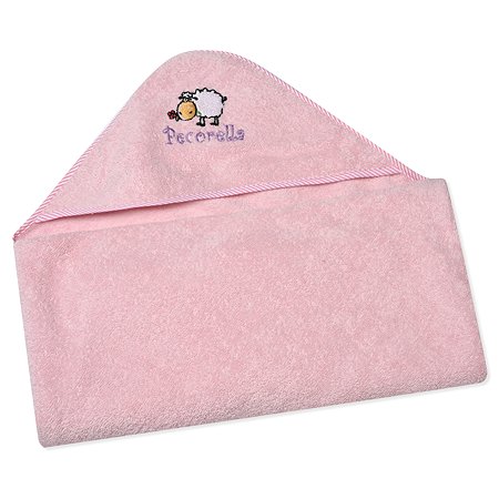 Полотенце с капюшоном Pecorella Розовое