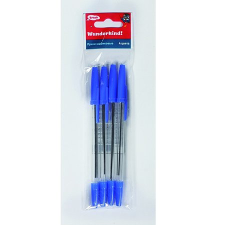 Ручка шариковая Erhaft Синяя 4шт MF2503-4