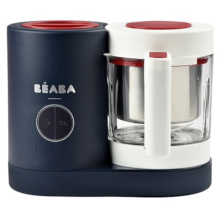 Пароварка-блендер BEABA Babycook Neo со стеклянной чашей Синий-Красный - фото 1