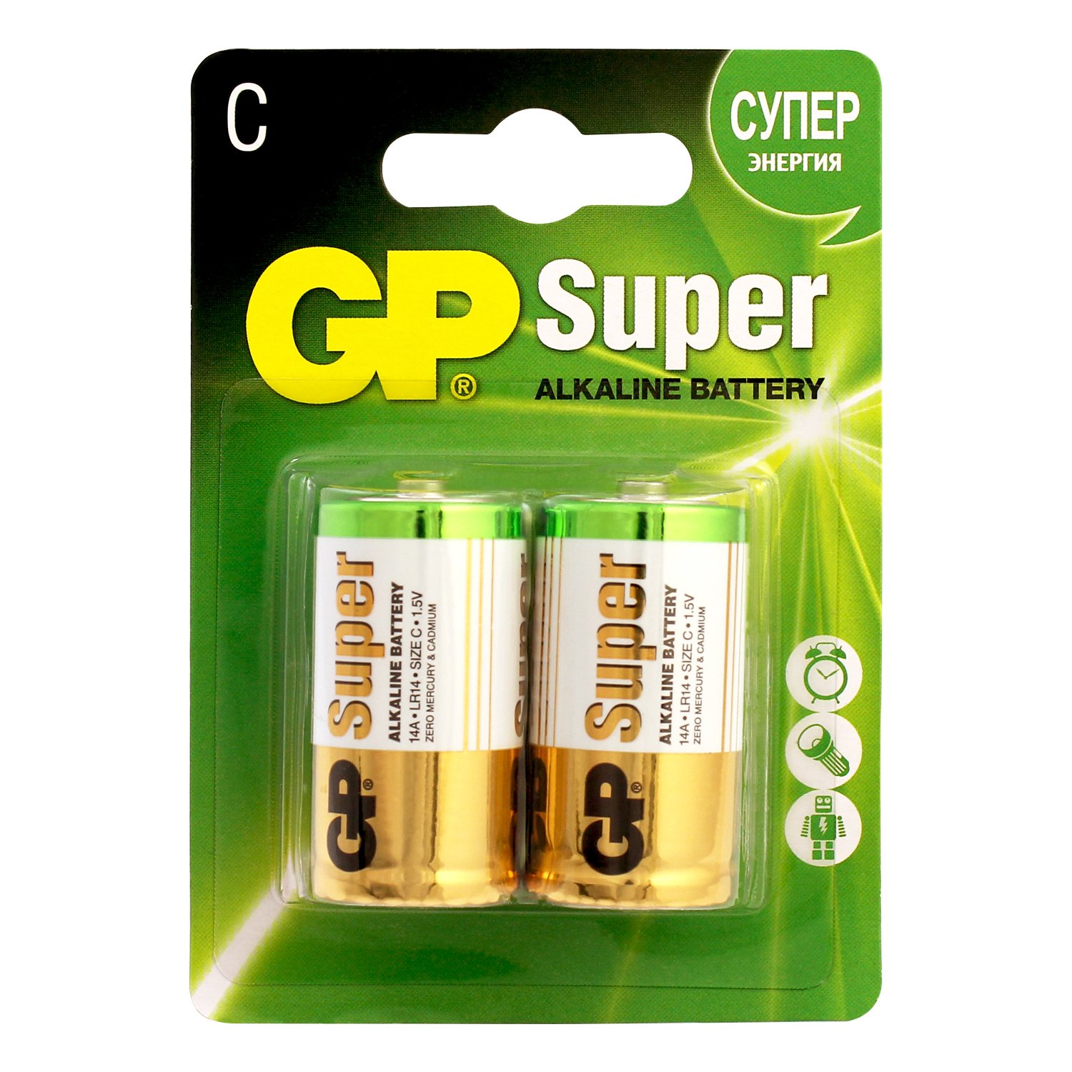 Батарейки GP 2шт GP 14A(LR14)-BC2 - фото 1