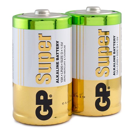 Батарейки GP Super алкалиновые (щелочные) тип D (LR20) 2шт - фото 3