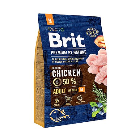Корм для собак Brit Premium 3кг для средних пород курица