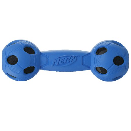 Игрушка для собак Nerf Dog Гантель средняя Синяя - фото 1