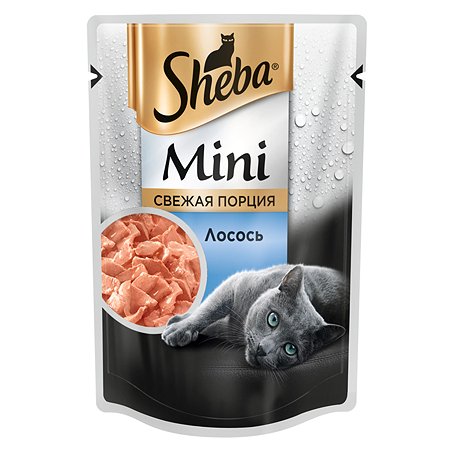 Корм вл ажный для кошек Sheba Mini 50г с лососем пауч