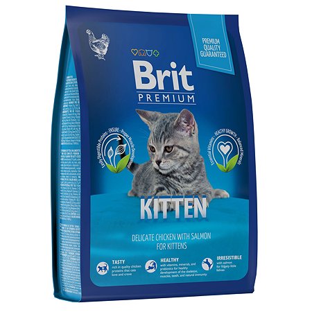 Корм для котят Brit 800г Premium Cat Kitten с курицей сухой