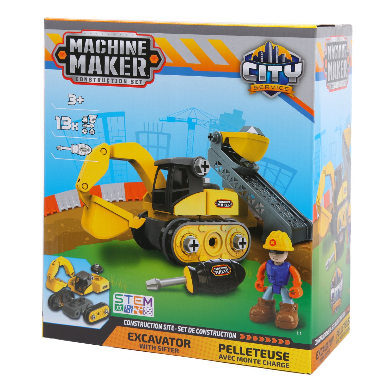 Конструктор Machine Maker 2в1 Экскаватор/Подъемник 40023 - фото 1