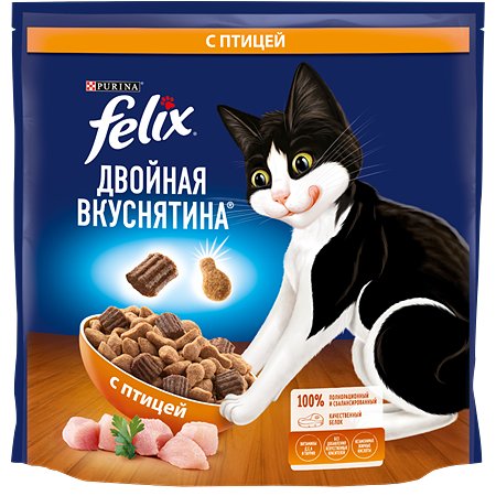 Корм для кошек Felix Двойная Вкуснятина с птицей 1.3кг