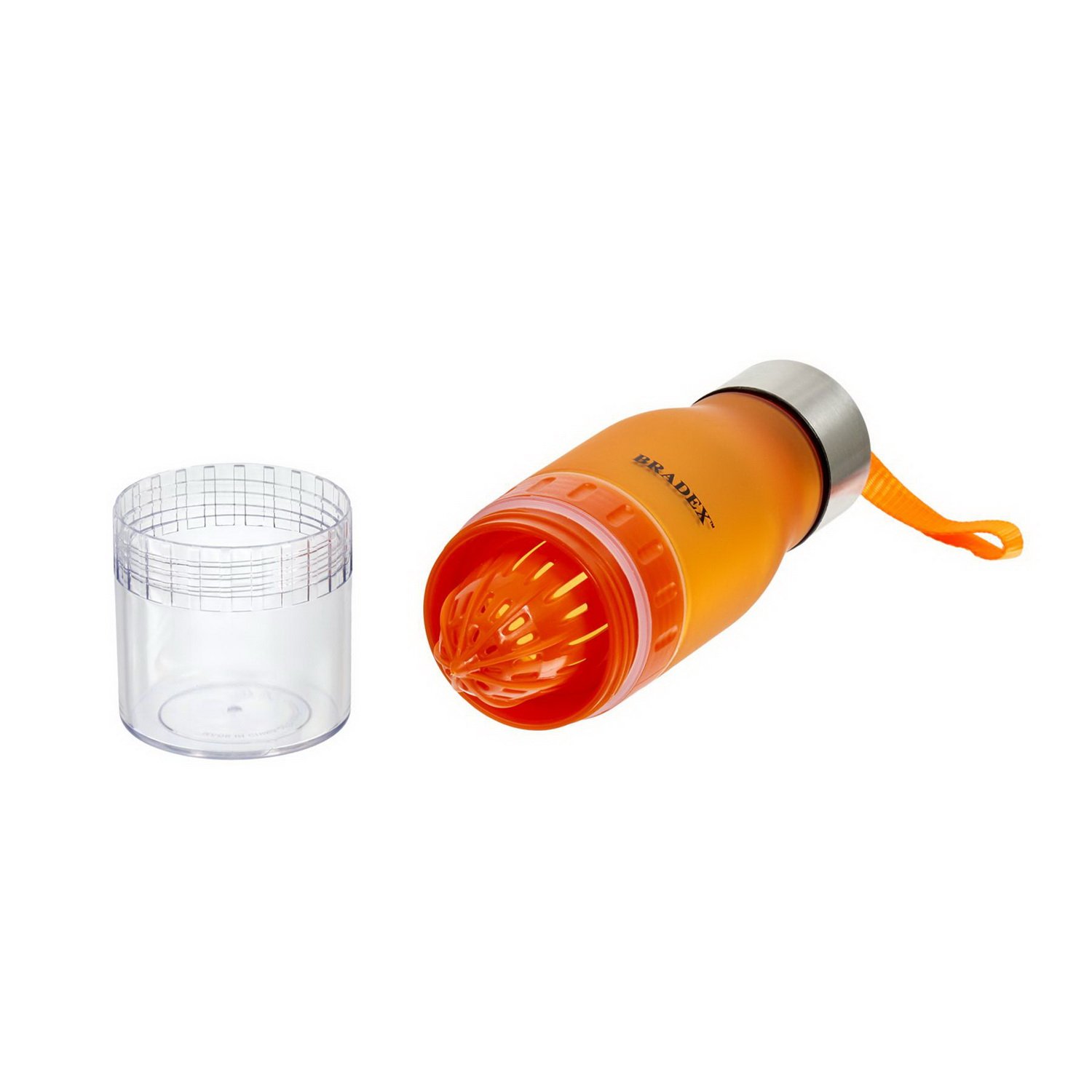 Бутылка для воды Bradex 0.6л оранжевая с соковыжималкой SF 0519 BRADEX - фото 2