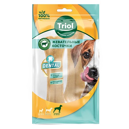Лакомство для собак Triol Dental косточки жевательные 16см 2шт