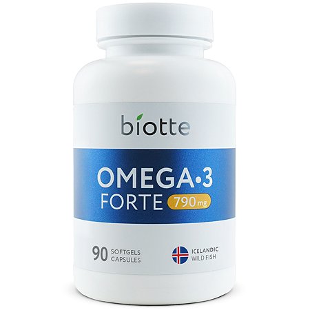 Омега 3 форте в капсулах BIOTTE 790 mg 90 капсул