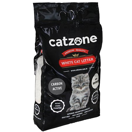 Наполнитель для кошек Catzone комкующийся с активированным углем 10кг