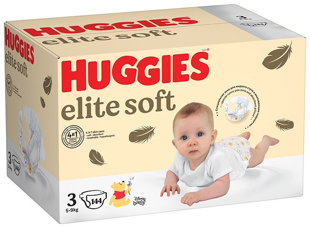 Подгузники Huggies Elite Soft 3 5-9кг 144шт - фото 2
