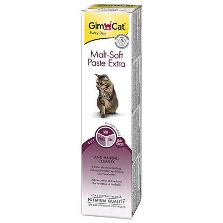 Паста для кошек Gimcat Мальт-Софт-Экстра для выведения шерсти 100г