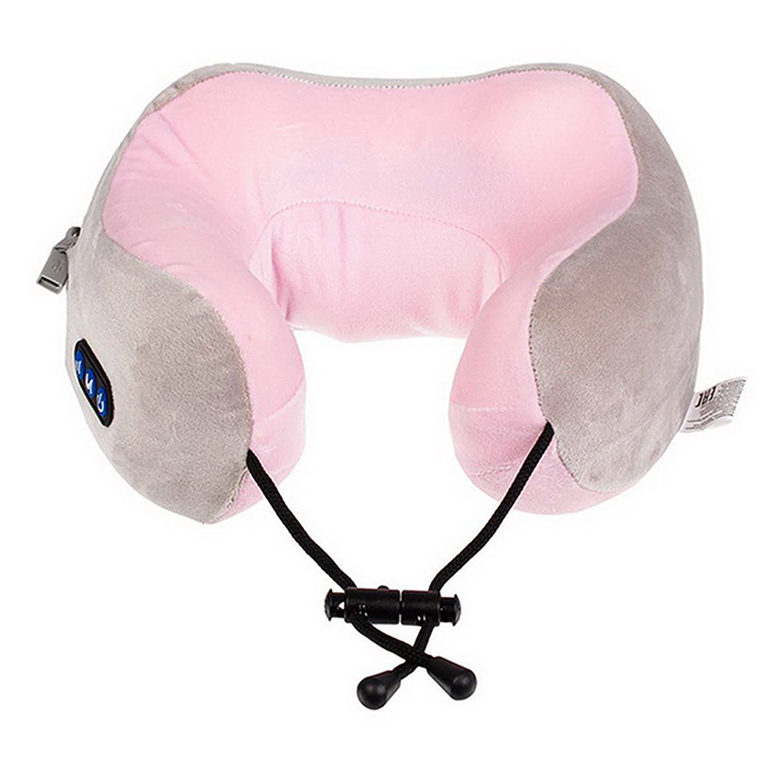 Массажер Bradex подушка-подголовник дорожная для шеи серо-розовая BRADEX - фото 4
