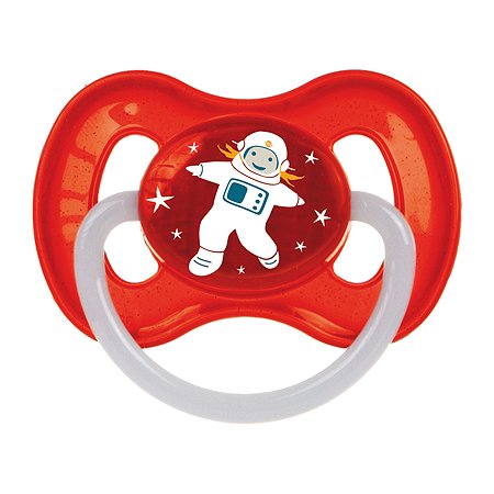 Пустышка Canpol Babies Space круглая латексная 0-6 месяцев Красная