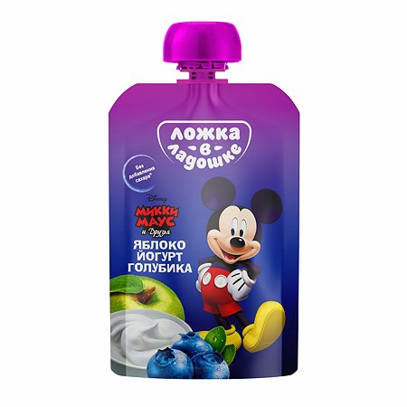 Пюре Disney Микки Маус и друзья яблоко-голубика-йогурт 100г с 9месяцев в ассортименте - фото 3