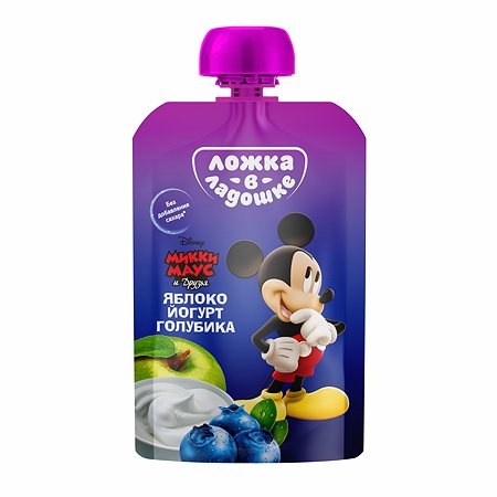 Пюре Disney Микки Маус и друзья яблоко-голубика-йогурт 100г с 9месяцев в ассортименте - фото 4