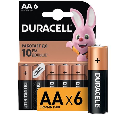 Батарейки Duracell Basic АА/LR6 6шт - фото 1