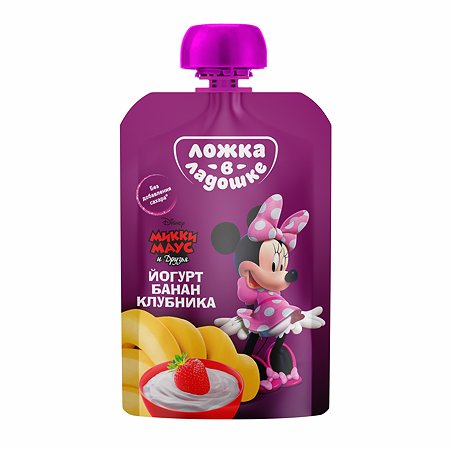 Пюре Disney Микки Маус и друзья банана-клубника с йогуртом 100г с 9месяцев в ассортименте - фото 6