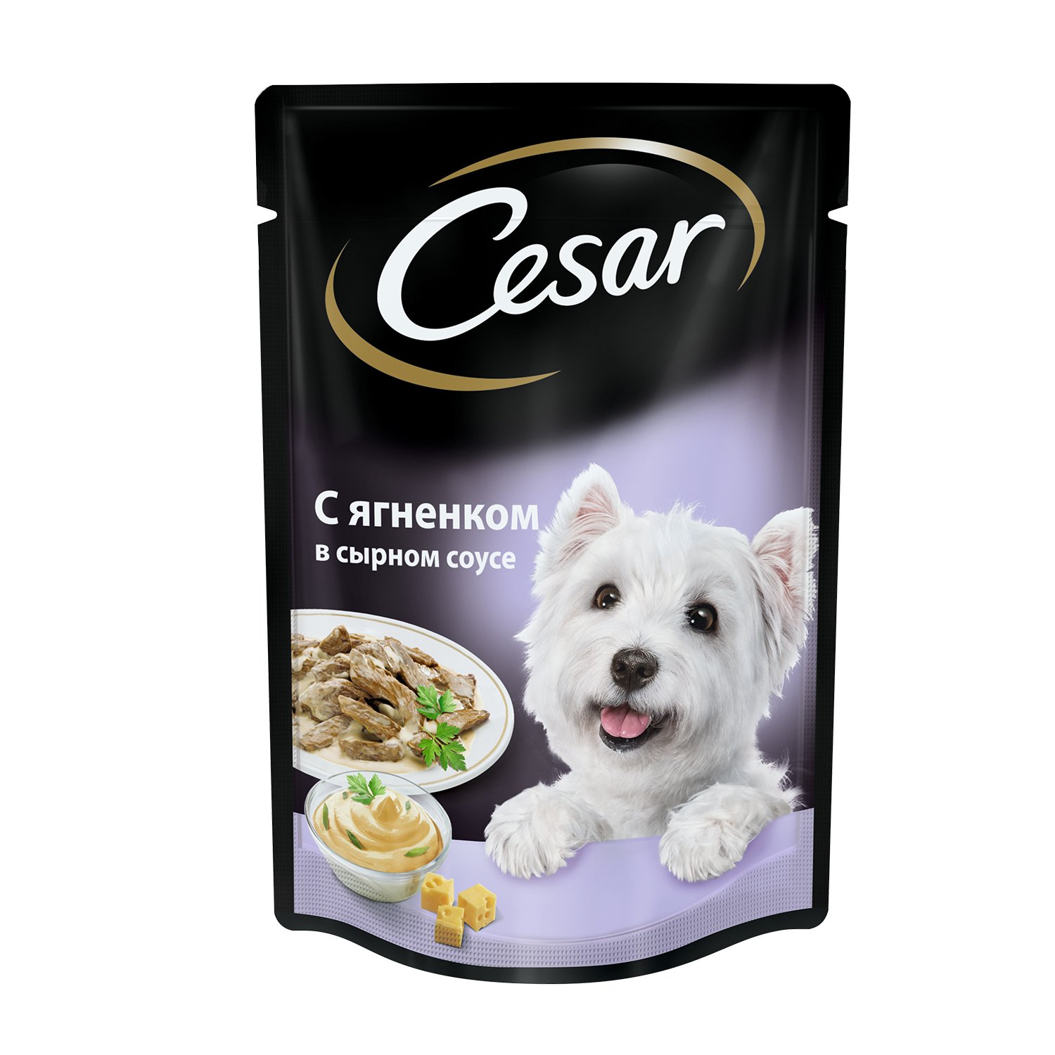 Корм для собак Cesar 100г с ягненком в сырном соусе пауч - фото 1